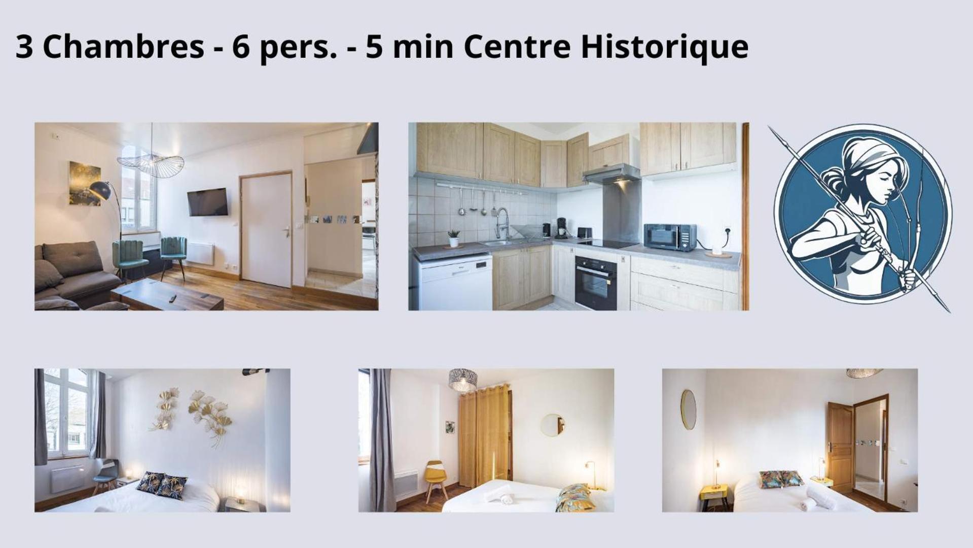 Ferienwohnung Le Logis De L'Arc - 5Min Hypercentre - Max 6 Personnes Troyes Exterior foto